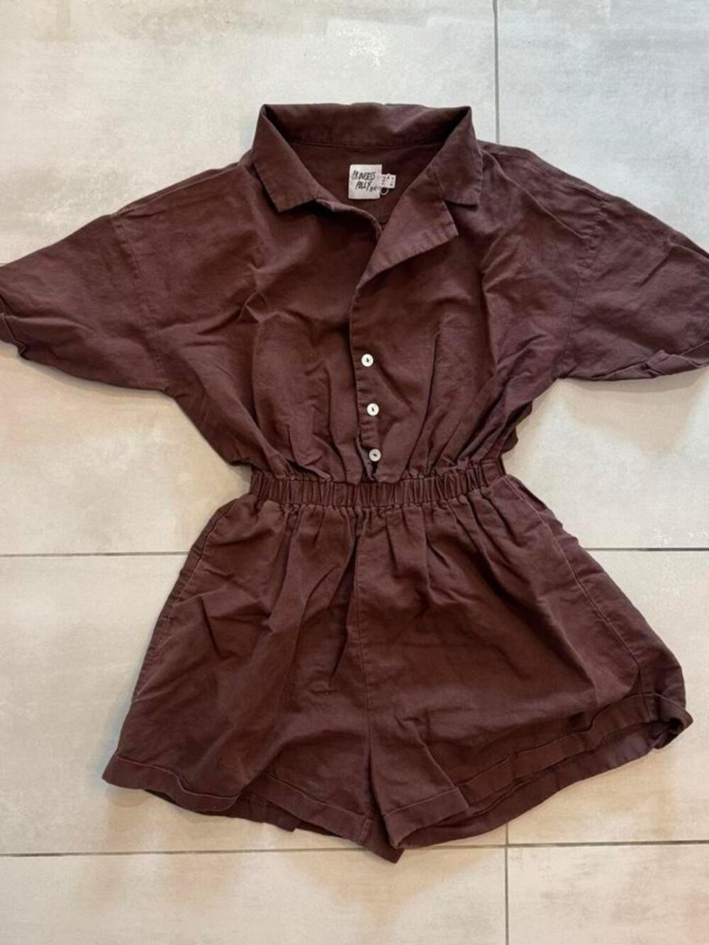 Princess Polly Fallon playsuit in chocolate brown
